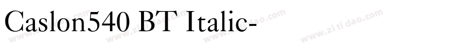 Caslon540 BT Italic字体转换